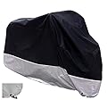 XYZCTEM XXXL large All Season Black Waterproof Outdoor Sun Motorcycle cover,116" For Harley Davidson Honda Suzuki Kawasaki Yamaha and All Motors (Lockholes Include)