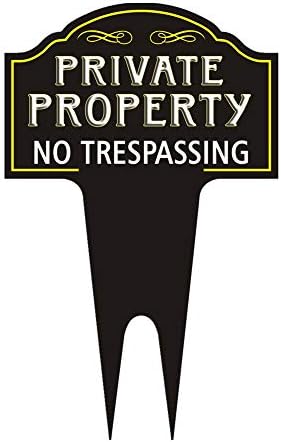 Gbateri Private Property No Trespassing Sign With Stake 15 X 9 5 No Trespassing Signs Private Property Signs Outdoor Metal Yard Sign For Property Home Yard Business Safety Privacy Warning Sign Amazon Ae Patio