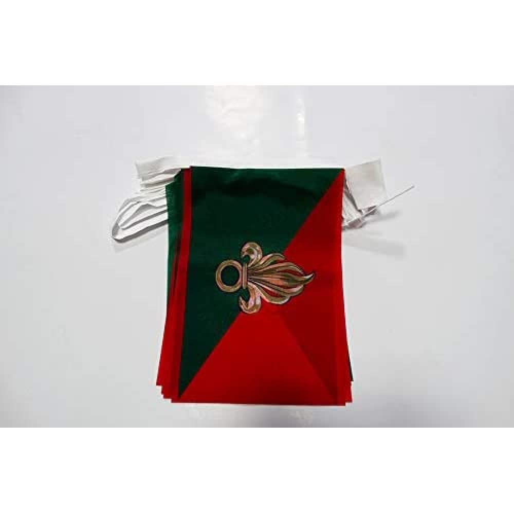 AZ FLAG French Foreign Legion Bunting Flag, 20 Ft Garland 20 Small Army of France Flags 8'' x 6'', 100% Polyester String Pennant, 6 meters — image 1