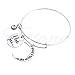 FunnyDay 1PC New Charm Alloy Expandable Wire Bangle Bracelet Crescent Adjustable Pendant Jewelry for Friends&Family (Silver)