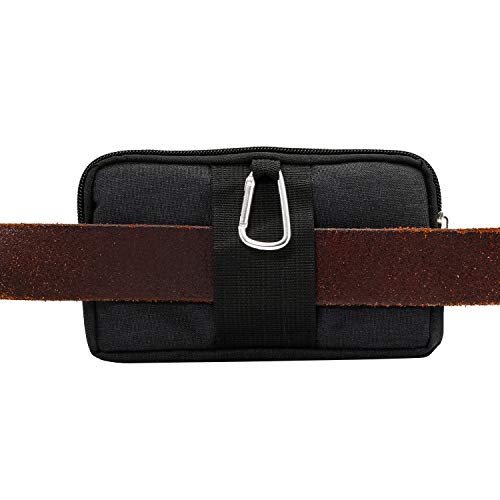 Heren Telefoonhouder voor Riem, Kleine Lopende Buidel, 6.5"/6.3" Horizontaal Telefoonriem Tas Ritssluiting Telefoonhoesje Camping Wandelen Outdoor Heuptas Riem Holster Telefoon Zak met Karabijnhaak - Image 7