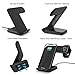 PEMENOL Wireless Charger Compatible Apple Watch 2 in 1 Fast Charging Stand Compatible iPhone X/8/8 Plus Qi-Enabled Charge Station Compatible iwatch 3/2/1(Black)(No Adapter) Upgraded