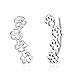 BISAER Paw Ear Crawler 925 Sterling Silver Stud Ear Climber, Cute Cuff Hook Earrings Hypoallergenic Earrings for Women Teen Girls Birthday Christmas Day Gifts