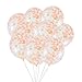 SOTOGO 15 Pieces Balloons 12 Inches Large Balloons with Golden, Light Pink and White Dots for Party Decorations Wedding Decorations and Proposal