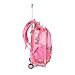 Fellibay Rolling Backpack School Bags for Girls Kids Backpack Wheeled Backpack for Kids and Students(with 2 wheels) (Pink)
