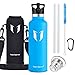 Super Sparrow Insulated Water Bottle with Straw - 25 oz - Reusable Leak Proof Thermos - BPA-Free Kids Water Bottle Stainless Steel - 2 Lids Metal Water Bottle for Sports, Travel, Camping