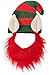 Friends Forever Elf Hat with Beard Red Costume for Pet Dog Wig Festival Party Fancy Hair Cat Clothes Lion Mane