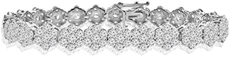 Madina Jewelry10.65 ct Ladies Round Cut Diamond Tennis Bracelet in (Color G Clarity SI-1) in 14 Kt White Gold