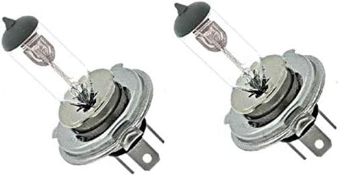Octane Lighting 6 Volt Halogen Headlight Headlamp Clear Glass Light Lamp Bulbs 25/25W Pair H4 6V