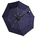 Orbisey Compact Auto Open and Close One-Handed Outdoor Rain Umbrella - Durable, Lightweight, One Button Press to Open and Close (Navy)