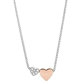 Fossil Women's Sterling Silver or Silver-Tone Stainless Steel Pendant Chain Necklace for Women