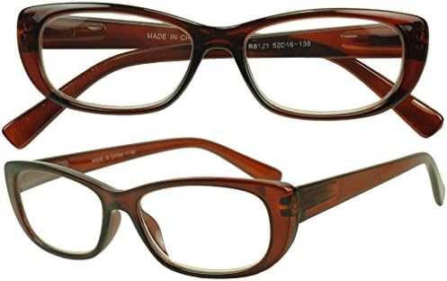 Sunglass Stop - Cute Brown Cateye Reading Readers Glasses +1.50 Rx Strength
