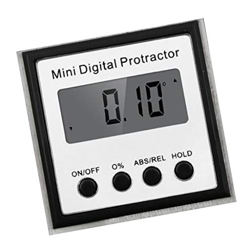 Flameer Mini Digital Angle Finder Protractor, Magnetic Digital Level Box Inclinometer Protractor Bevel Gauge Saw Woodwork