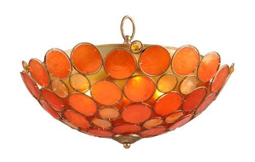 Ok Lighting Ok 5119 H1 H Capiz Shell Ceiling Lamp 11 Inch