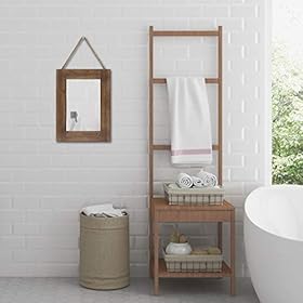 EMAISON 16 X 12 Inch Rustic Wood Framed Wall Mirror with Hanging Rope for Farmhouse Décor, for Entryway, Bedroom… 4127qRfPznL