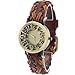 2013newestseller Brown Retro Vintage Classic Hollow Out Weave Wrap Around Wrist Watch