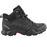 adidas BB4638 Men's Terrex Swift R Mid GTX, Black/Black/Dark Grey - 10