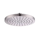 KES 2.5 gpm Rain Shower Head 8 Inch for Bathroom, Brushed Nickel Fixed Mount, J201S8-BN