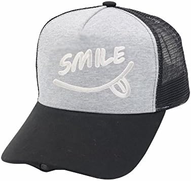 iMaxime Wearable Live Streaming Hat Cap Camera HD 1080P Spy Hat Cap Hidden Camera For Biking Cycling Hiking Fishing Outdoor Sports (SmileRed) (Grey)