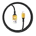 Lightning Charger Cable 4-Pack, SMALLElectric (3FT x2+10FT x2) iPhone Cable Lightning to USB Cord Charging for Apple iPhone X / 8 Plus / 7 Plus / 6 / 6s Plus / 5s / 5c / iPad/iPod, Gold/Black