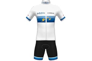 BEYLEAYCAU Men's short sleeve cycling jersey with 3 pockets and summer bib Breathable cycling set GEL-Pad