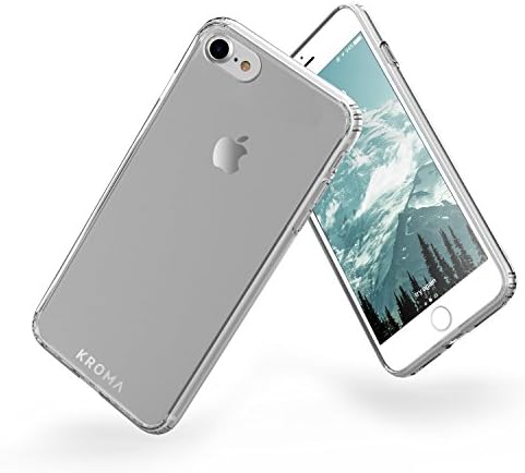 iPhone 7 Case, Kroma [Prismatic Series] Crystal Clear iPhone 7 Case, 99.9% Transparency, Clear back panel + TPU bumper