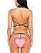 Avidlove Women Lingerie Deep V Halter Lingerie Teddy One Piece Bodysuit Lace Babydoll Black Lace Bodysuit Small