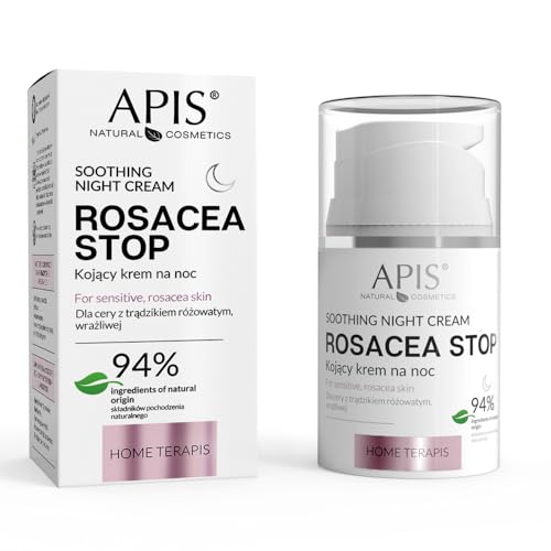 Apis ROSACEA-STOP Beruhigende Gesichtscreme - 50 ml - mit Pflanzenextrakten, 94% natürlichen Inhaltsstoffen ür empfindliche Haut