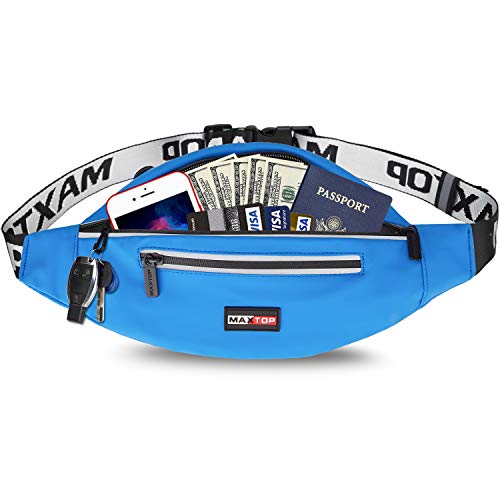 MAXTOP Large Fanny Packs for Women Men with Water-Resistant Waist