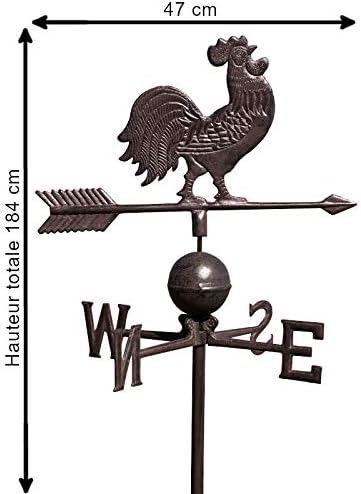 Girouettes Loriginale Deco Girouette De Jardin A Pic Piquer En Fonte Coq 184 Cm X 47 Cm Jardin Discosdobrasil Com Br