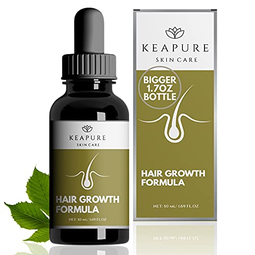 Hair Growth Oil Scalp Serum - Large 1.7oz 100% Natural Hair Growing Scalp Treatment to promote Stronger, Thicker, Longer Hair Regrowth for Men and Woman - Hair Loss Products for Hair Growth