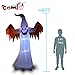 GOOSH 8 Foot Tall Halloween Inflatable Blow Up White Ghost with Hand-held Light for Inflatables Halloween Outdoor Yard Decoration (8 Foot Inflatable White, 8)