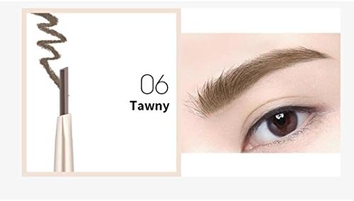 Eyebrow Pencil,Putars Women Pro 3PCS Waterproof Double Head Automatic Rotation Eyebrow Eyeliner Pencil wth Brush Cosmetic Tool (F)