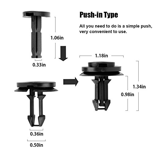 Front Air Deflector Retainer Clip & Grommets 32pcs Front Air Dam and
