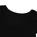 Scoop Neck Short Sleeve for Women Solid Black Fit Soft Tunic Tops Underwear T-Shirt