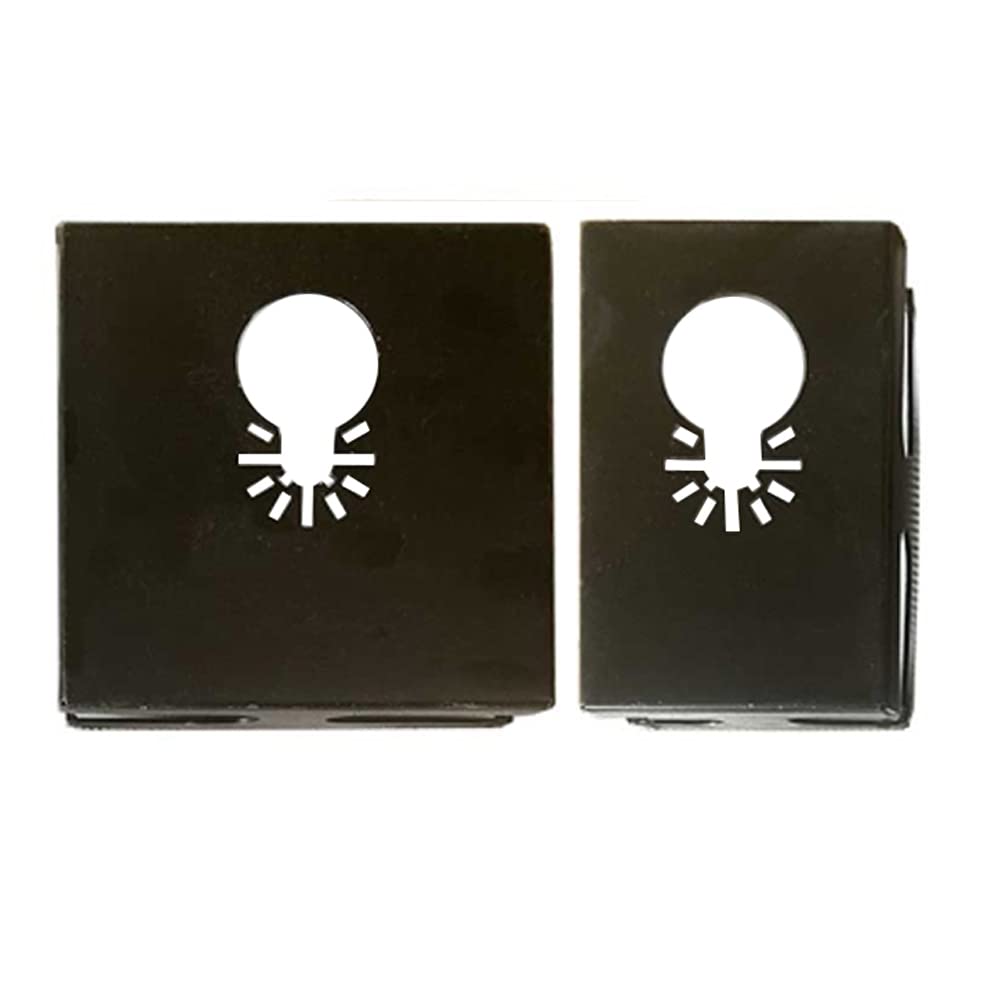 2Pcs Black Square Rectangle Slot Cutter Set, Stainless Steel Socket Slot Cutter One Step in Place Universal Holes Opener Tools for Plasterboard Drywall