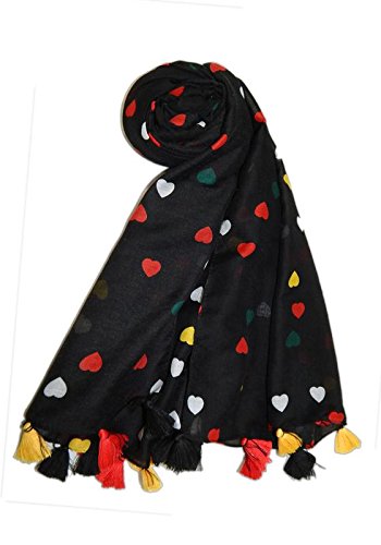 urban trendz 2700 polyester heart printed scarf stole shawl duppata