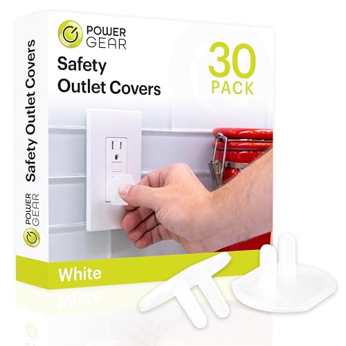 Power Gear Child Safety Electrical Outlet Covers, Tamper‑Resistant Plug Protect…