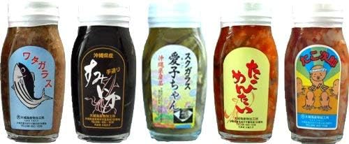 Amazon 沖縄の珍味 1g 5種セット スクガラス すみいか ワタガラス たこめんたい たこ次郎 1セット 大城海産物加工所 新鮮な素材を使用した塩辛 お酒のおつまみにピッタリ 沖縄土産に最適な逸品 水産加工物 塩辛 珍味 通販