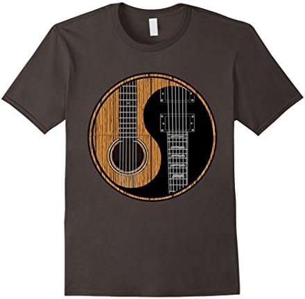 Men's Martin Yin-Yang rock guitar t shirt playable for men women Large Asphalt