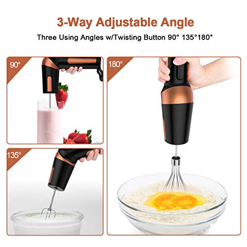 2 Electric+Handheld+Stainless+Attachment+Rotatable