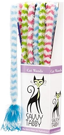 Savvy Tabby 12-Piece Furry Wand Display for Pets