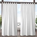 Exclusive Home Curtains Indoor/Outdoor Solid Panel Pair, 54x84, Winter White