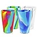 Silipint Silicone Pint Glasses, Unbreakable, Reusable, Durable, and Shatterproof 16-Ounce Silicone Cups for Parties, Sports, and Outdoors, Tie-Dye Variety, Pack of 4