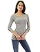 PattyBoutik Women’s Crewneck Raglan Ribbed Sweater (Light Gray M)