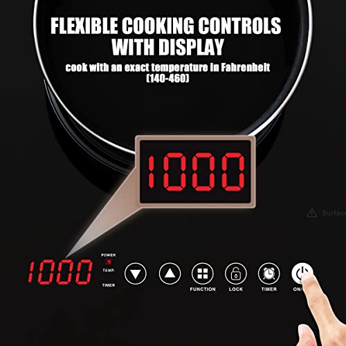 FOGATTI RV Built in Electric Induction Cooktop 1800 Watt with Load