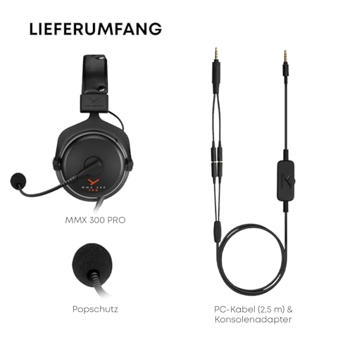 beyerdynamic MMX 300 PRO Gaming-Headset mit STELLAR.45-Treiber und Kondensatormikrofon, kabelgebundenes Gaming-Headset 10