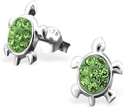 Sterling Silver Tortoise Turtle Stud Earrings Gift Boxed