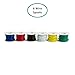 22 Gauge Wire, Electrical Wiring, Solid Hookup Wires, Tinned Copper, 6 Spools (25 Feet Each), 300V, PVC Coated (OD: 1.5mm), Red, Black, Green, Yellow, White & Blue Hook Up Cables, Breadboard