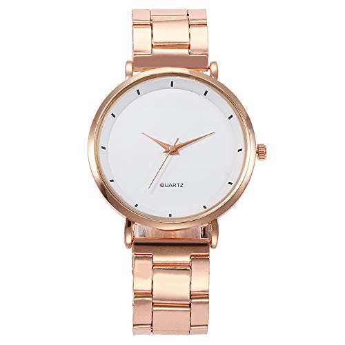 FarJing Fashion Women Watch Casual Quartz Stainless Steel Band Arabic Numbers Analog Wrist Watch（H) - Thumbnail 2